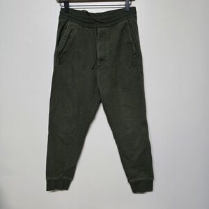 Y-3 Classic Terry Cuff Cotton Sweatpants In Green Sz XS Drawstring Elastic Waist